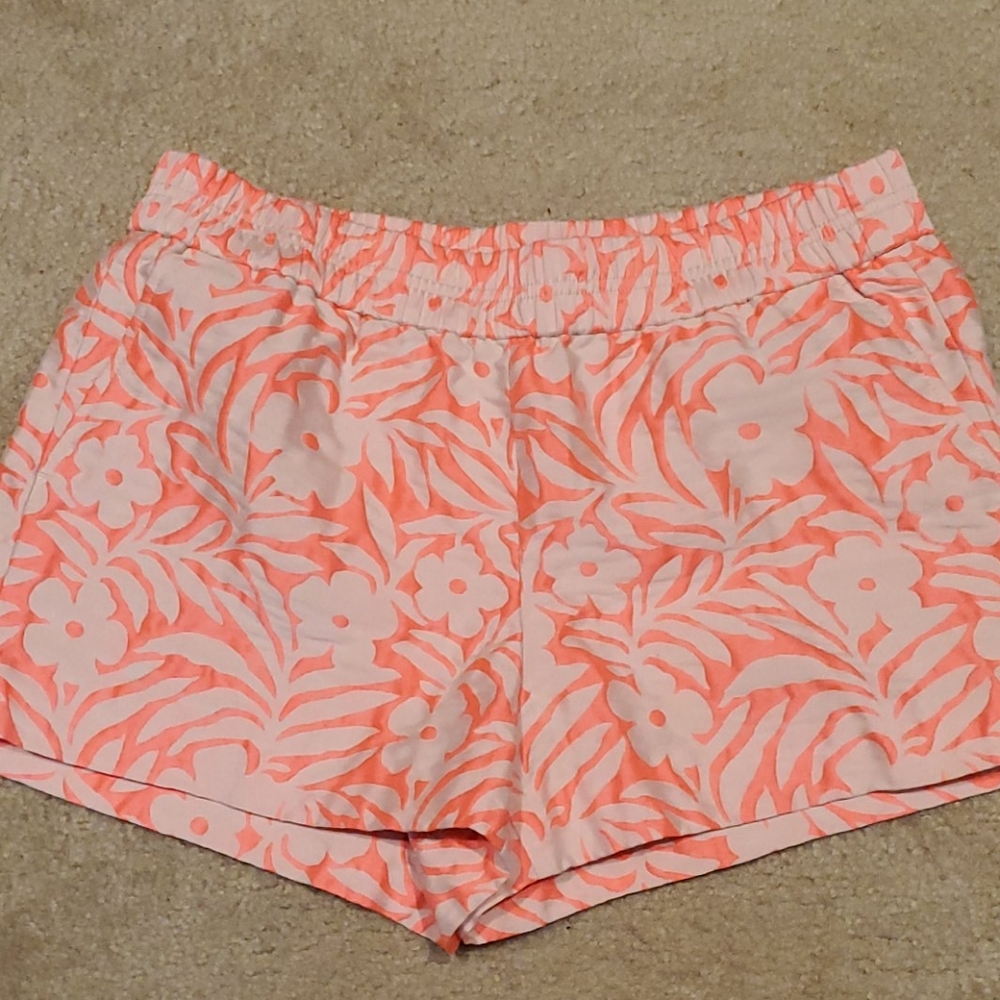 J Crew Neon pink/orange shorts size 10